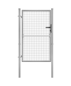 Cancello per Giardino in Acciaio Zincato 105x175cm Argento