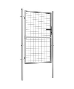Cancello per Giardino in Acciaio Zincato 105x175cm Argento