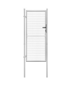 Cancello per Giardino in Acciaio Zincato 105x225cm Argento
