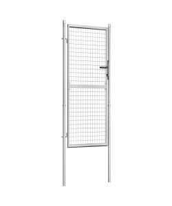 Cancello per Giardino in Acciaio Zincato 105x250cm Argento