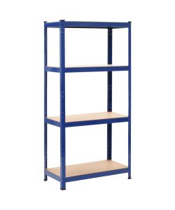 Scaffali 2 pz Blu 80x40x160 cm in Acciaio e MDF