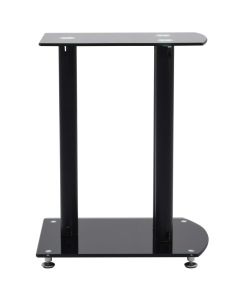 Supporti per Casse Audio 2 pz in Vetro Temperato Nero