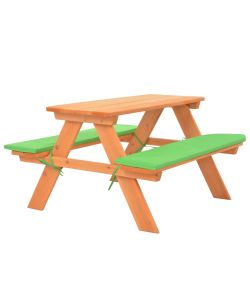 Tavolo e Panche da Picnic 89x79x50 cm Legno Massello di Abete