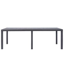 Tavolo da Giardino Marrone 220x90x72 cm Plastica Stile Rattan