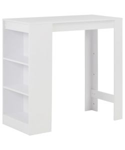 Tavolo da Bar con Ripiano Bianco 110x50x103 cm 288068