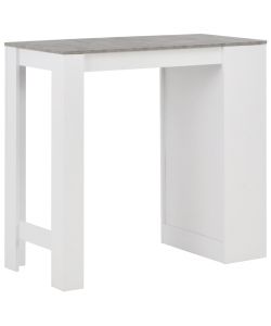 Tavolo da Bar con Ripiano Bianco 110x50x103 cm 151457