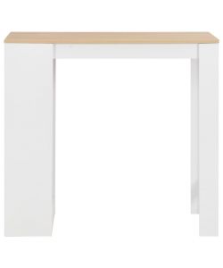 Tavolo da Bar con Ripiano Bianco 110x50x103 cm 243634