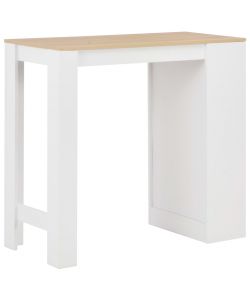 Tavolo da Bar con Ripiano Bianco 110x50x103 cm 243634