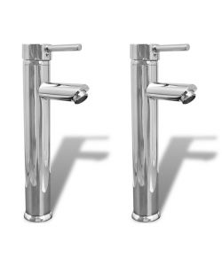 Rubinetti Miscelatori da Bagno 2 pz Cromati
