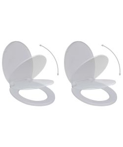 Copriwater a Chiusura Rallentata 2pz Plastica Bianco