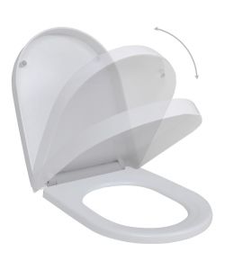 Copriwater a Chiusura Rallentata 2 pz Plastica Bianco