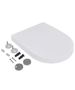 Copriwater a Chiusura Rallentata 2 pz Plastica Bianco
