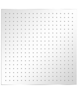 Soffione per Doccia a Pioggia 2 pz Acciaio Inossidabile 50x50cm