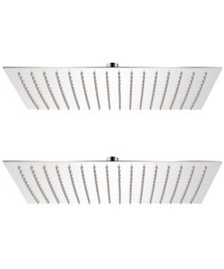 Soffione per Doccia a Pioggia 2pz Acciaio Inossidabile 30x40cm
