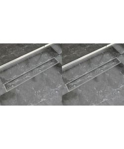 Scarico Doccia Lineare 2 pz 830x140 mm Acciaio Inossidabile