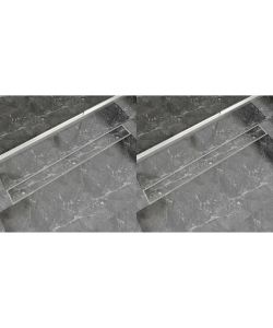 Scarico Doccia Lineare 2 pz 1030x140 mm Acciaio Inossidabile