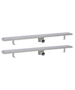 Scarico Doccia Lineare 2pz Design Bolle 1030x140mm Acciaio Inox