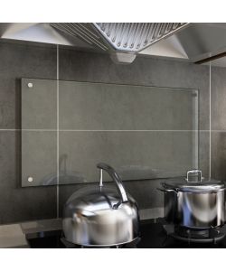 Paraschizzi per Cucina Trasparente 80x40 cm in Vetro Temperato