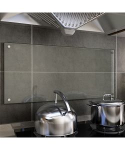 Paraschizzi per Cucina Trasparente 90x40 cm in Vetro Temperato