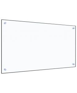 Paraschizzi per Cucina Trasparente 90x50 cm in Vetro Temperato