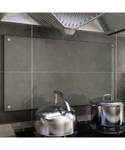 Paraschizzi per Cucina Trasparente 90x50 cm in Vetro Temperato