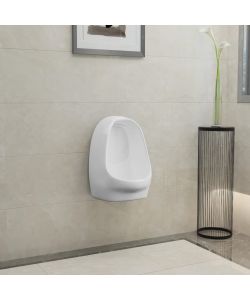 Orinatoio Sospeso con Sciacquone in Ceramica Bianco