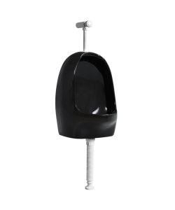 Orinatoio Sospeso con Sciacquone in Ceramica Nero