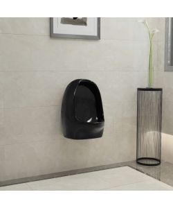 Orinatoio Sospeso con Sciacquone in Ceramica Nero