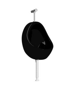 Orinatoio Sospeso con Sciacquone in Ceramica Nero