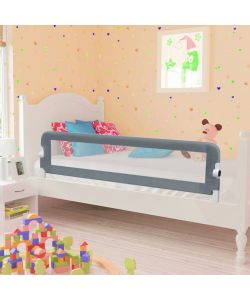 Sponde Letto di Sicurezza Bambini Grigio 150x42cm in Poliestere