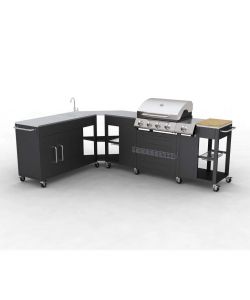 vidaXL - Barbecue a gas portatile nero 4+1 bruciatori