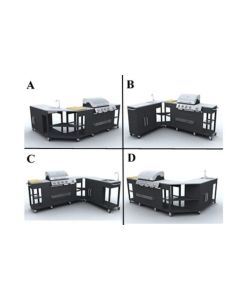vidaXL - Barbecue a gas portatile nero 4+1 bruciatori