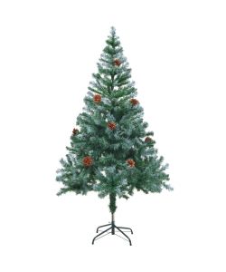 Albero di Natale Artificiale Satinato con Pigne 150 cm