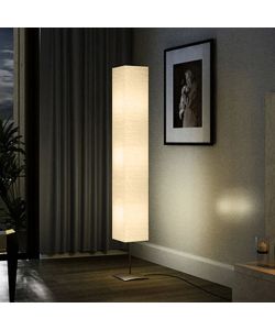 Lampada a Piantana con Supporto in Acciaio 170 cm Beige