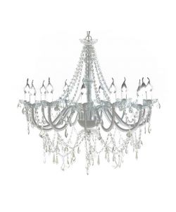 Lampadario classico vetro 1600 cristalli, a sospensione