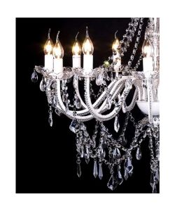 Lampadario classico vetro 1600 cristalli, a sospensione