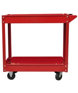 Set Carrelli per Attrezzi da Officina 2 pz 100 kg 2 Ripiani