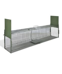 Trappola per Animali Vivi con 2 Porte 150 x 30 x 30 cm