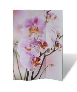 vidaXL Paravento Pieghevole 120x170 cm Stampa Fiore Multicolore - Separ Decorativo per Casa