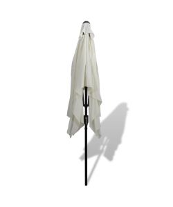 Parasole rettangolare 200 x 300 cm Bianco sabbia