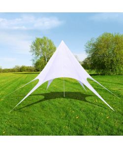 vidaXL Gazebo da Giardino Esagonale Bianco 12m per Feste e Barbecue