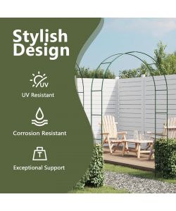 vidaXL Archi da Giardino per Piante Rampicanti - Verde - 2 pz