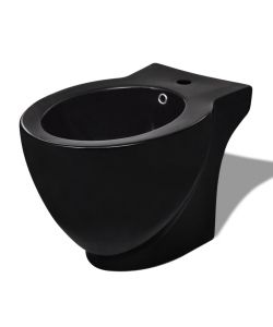 Bid Rotondo in Ceramica di Alta Qualit con Piede Nero