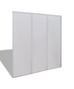 Doccia da bagno a parete 117x120 cm 3 Pannelli pieghevoli