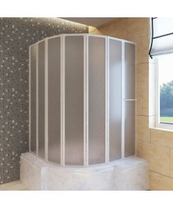 7 Pannelli pieghevoli con porta-asciugamano 140x168 cm doccia bagno