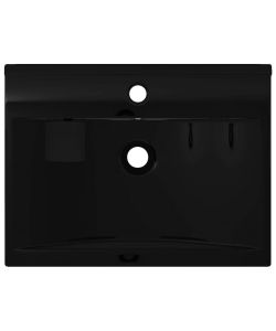 Lavello Bianco in Ceramica di Lusso con Foro Rubinetto 60x46 cm