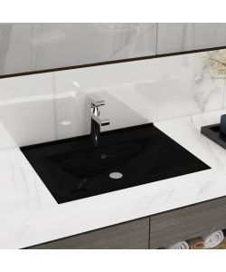 Lavello Bianco in Ceramica di Lusso con Foro Rubinetto 60x46 cm