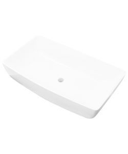 Lavello Bianco in Ceramica di Lusso Rettangolare 71x39 cm