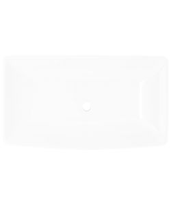 Lavello Bianco in Ceramica di Lusso Rettangolare 71x39 cm