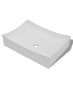 Lavandino in Ceramica Porcellana Bianco Lucido